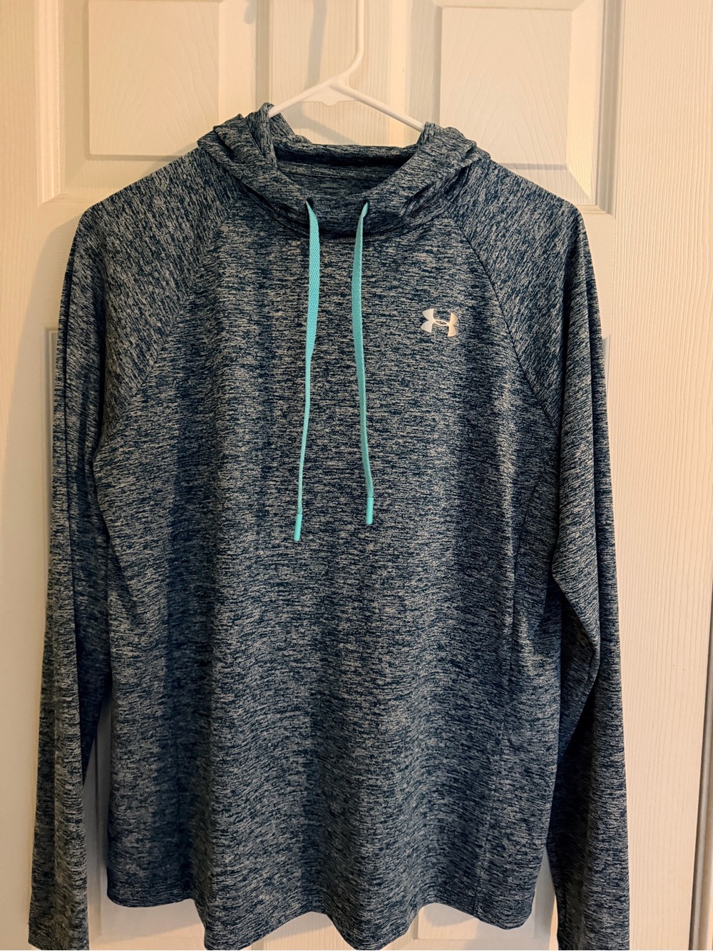 Under Armour Heather Teal Blue Lightweight Hoodie - Picture 1 of 3